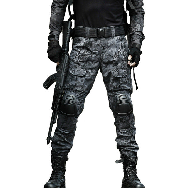 Tactical Military Camouflage Cargo Pants with Knee Pads