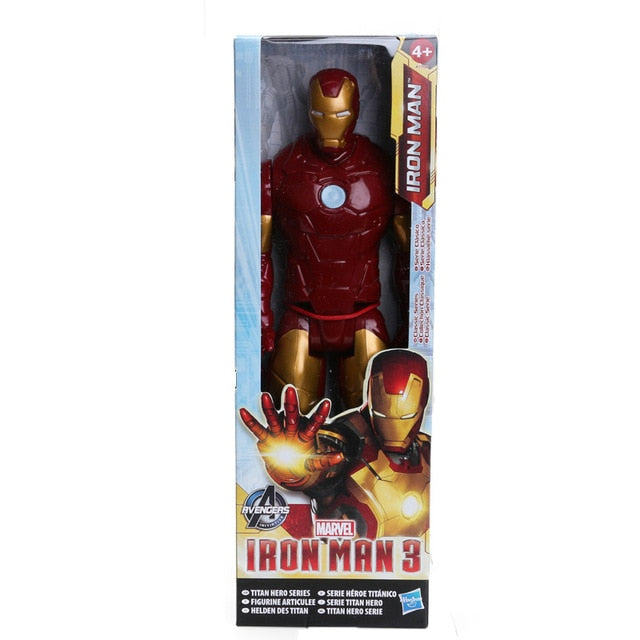 30CM The Avengers Superhero Figure Thor Captain America Wolverine Spider Man Iron Man Collectible Model Dolls Hasbro Marvel Toys