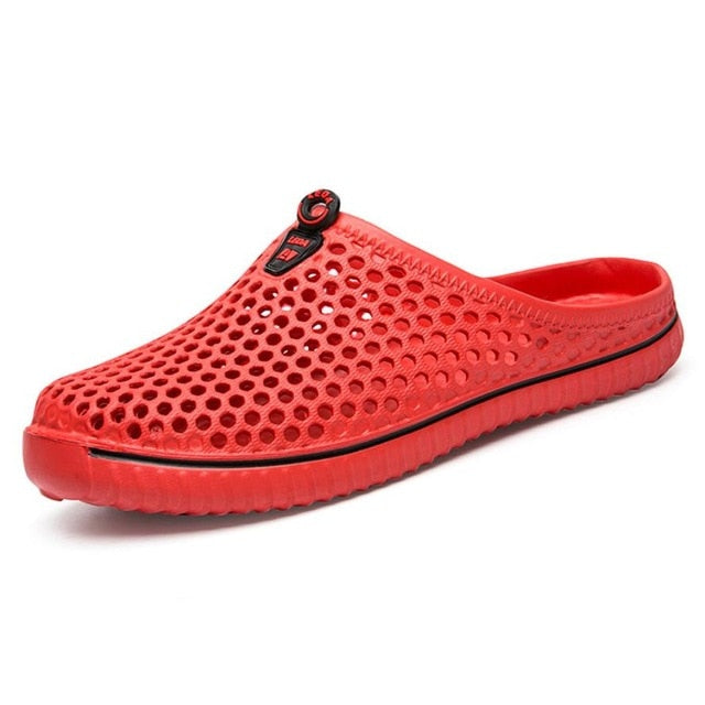 Men's Summer Hollow Outdoor Breathable Beach Sandal Flip Flops Shoes