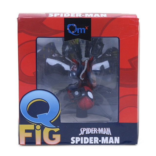 14cm Marvel Toys QMx The Amazing Spider-Man PVC Action Figure Spiderman Figures Cam Q-Fig Diorama Ver Collection Model Dolls Toy