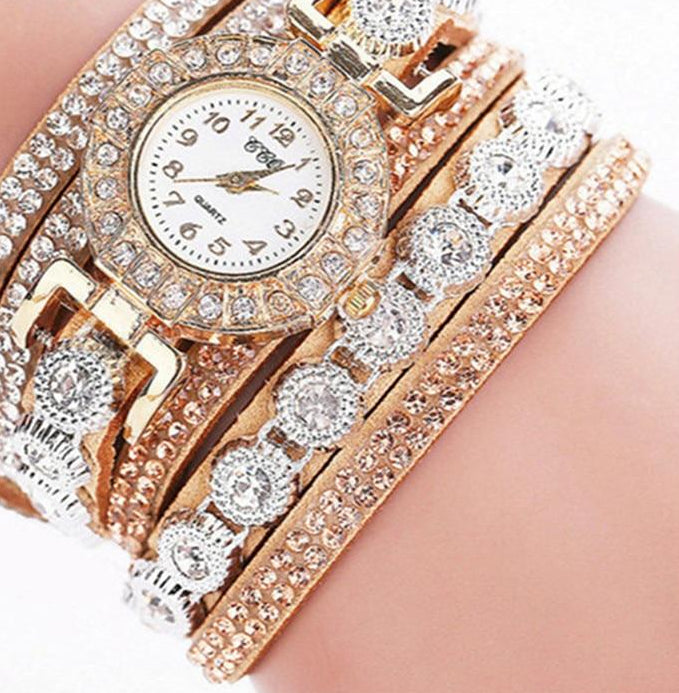 Women's Bracelet Watch With Rhinestones