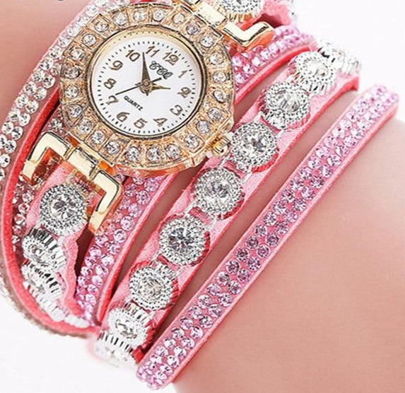 Women's Bracelet Watch With Rhinestones