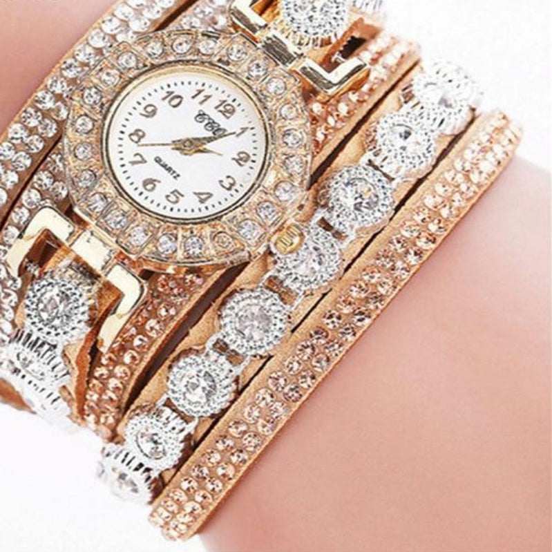 Women's Bracelet Watch With Rhinestones