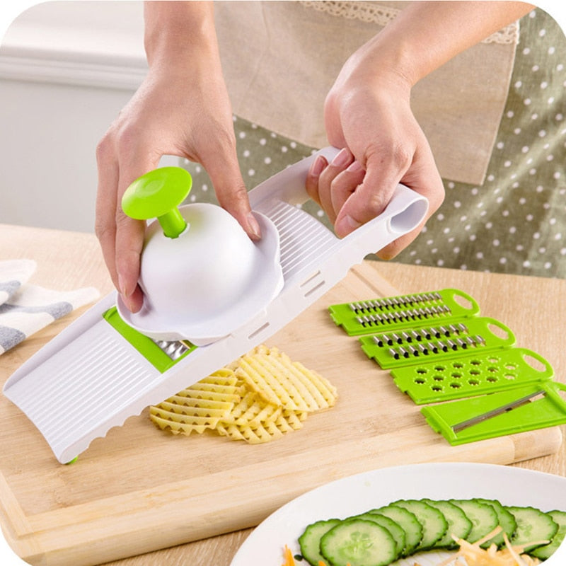 Creative 5-in-1 Adjustable Mandoline Vegetable Fruit Slicer Dicer Chop