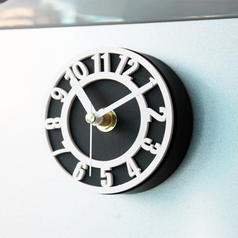 Cute Numbers Refrigerator Wall Clock Creative Fridge Magnet Clock Fresh Magnetic Stickers Clocks Refrigerator Decor Wall Clocks