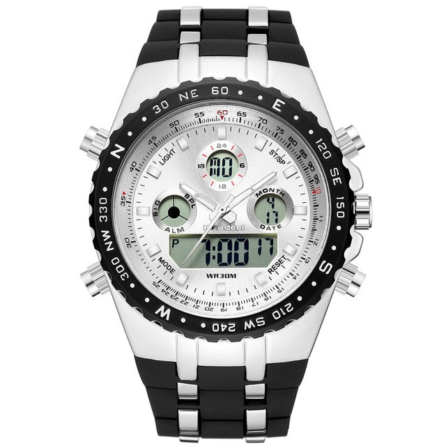 Men's Waterproof LED Military Quartz Wrist Watch