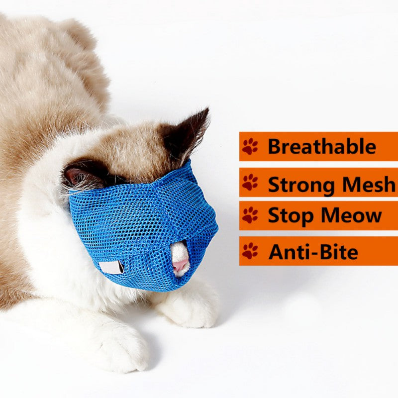 New Breathable Mesh Cat Color Blue/Pink Anti Bite Muzzles Cat Travel Tool Bath Beauty Grooming Supplies Cat Bathing Bag S/L