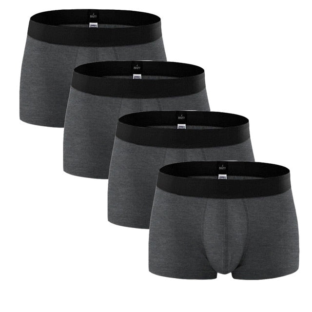 4Pcs/lot Brand Male Panties Breathable Boxers Cotton Men Underwear U convex pouch   Underpants Homewear Shorts L XL XXL XXXL