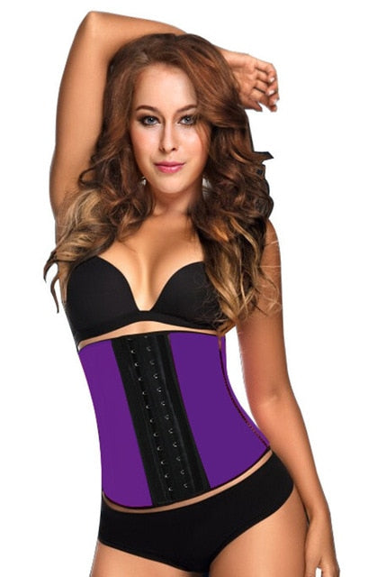 Women's 100% Latex 9 Steel Bone Slimming Shapewear Corset