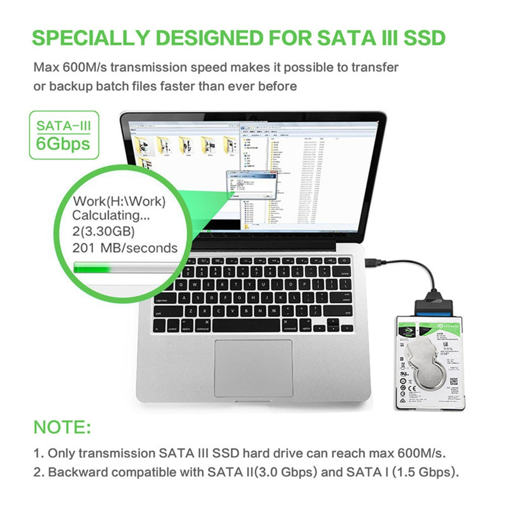 SATA 3 to USB 3.0 External Hard Drive Adapter Cable