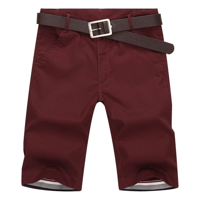 Men's Summer Fashion Solid Color Casual Bermuda Shorts