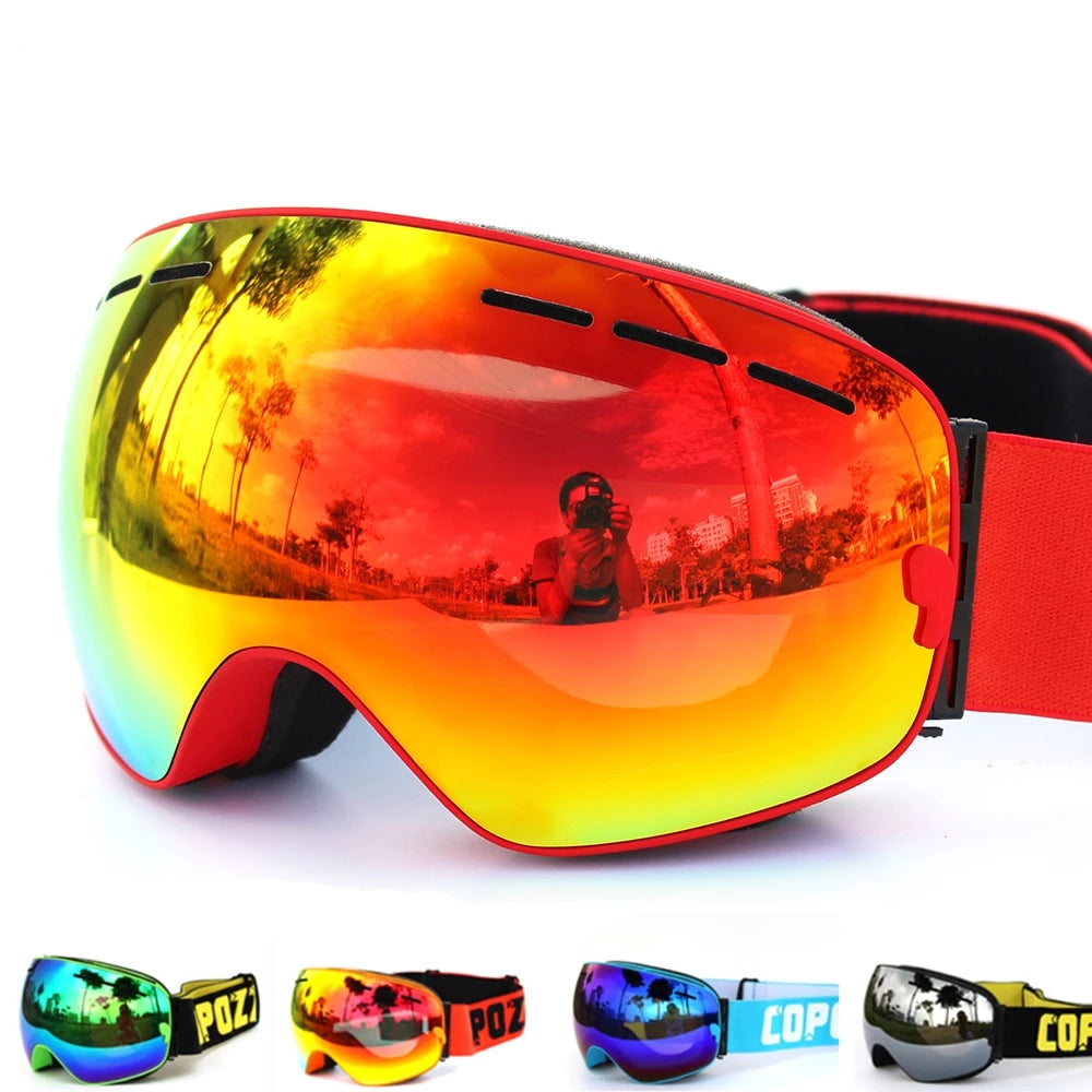 Ski goggles double layers UV400 anti-fog big sk