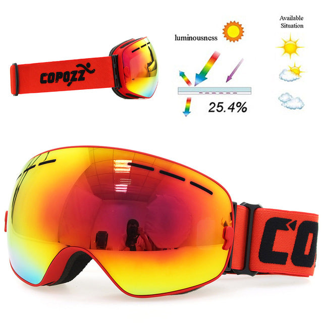 Ski goggles double layers UV400 anti-fog big sk