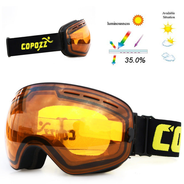 Ski goggles double layers UV400 anti-fog big sk