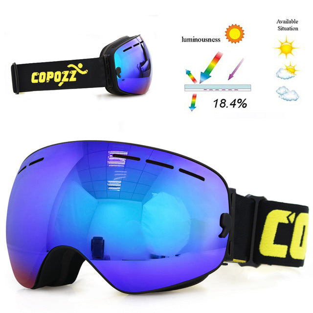 Ski goggles double layers UV400 anti-fog big sk