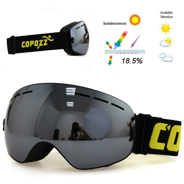 Ski goggles double layers UV400 anti-fog big sk
