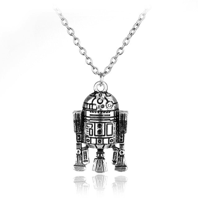 Silver Star Wars Stormtrooper Necklace Metal Darth Vader Helmet Necklaces Pendants