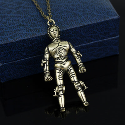 Silver Star Wars Stormtrooper Necklace Metal Darth Vader Helmet Necklaces Pendants