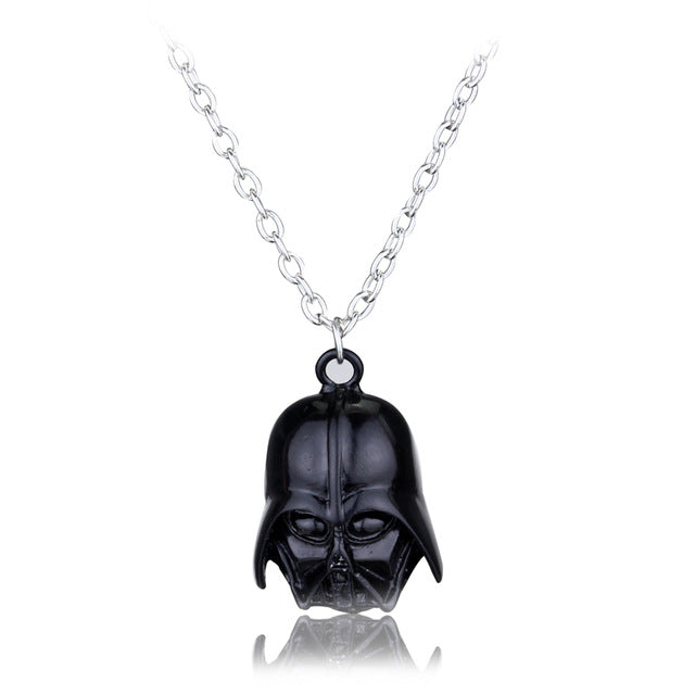 Silver Star Wars Stormtrooper Necklace Metal Darth Vader Helmet Necklaces Pendants