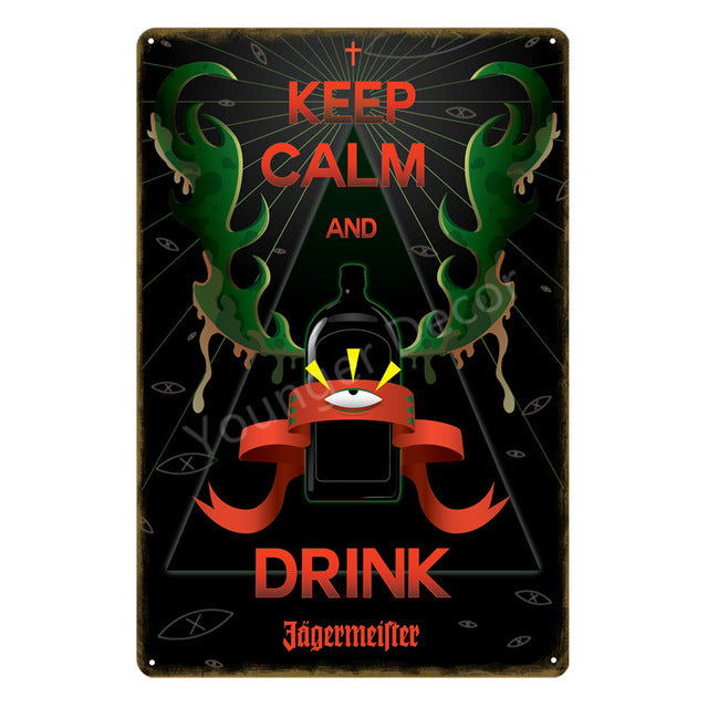 Alcohol Drink Jagermeister Deer Head Poster Classic Wall Tin Sign