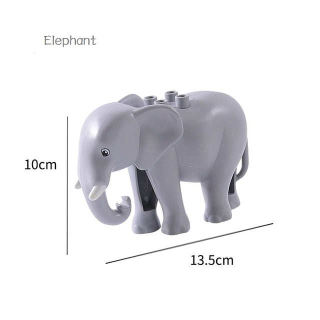 Animal Series Model Figures Big Building Blocks Animals Educational Toys For Kids Children Gift Compatible With Legoed Duploed