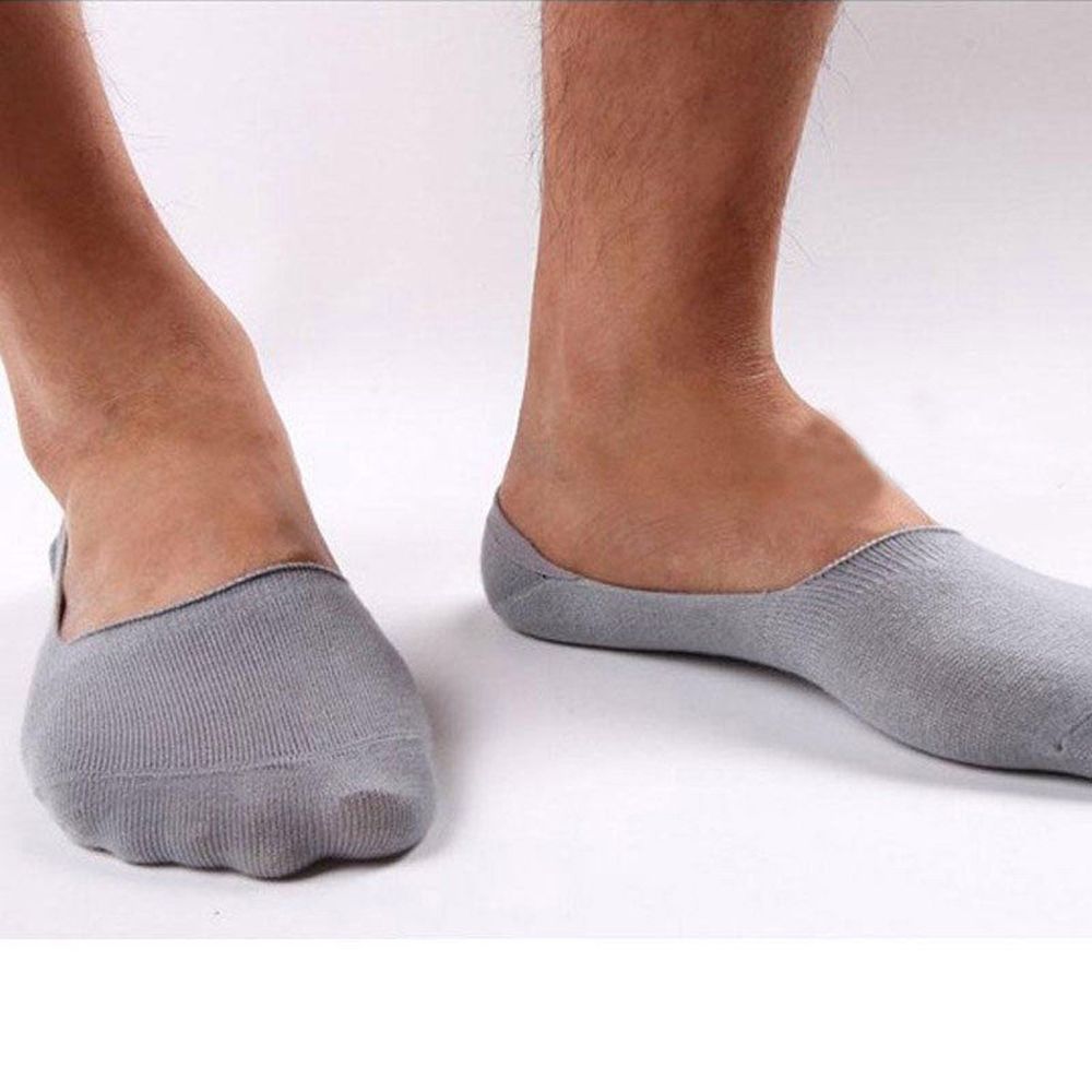 3 Pairs Men's socks Fashion Bamboo Fiber No Show compression socks