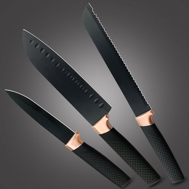 3 Piece: Elegant Stainless Steel Chef's Knife Set