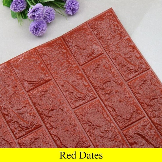 Self-Adhesive 3D Brick Wallpaper