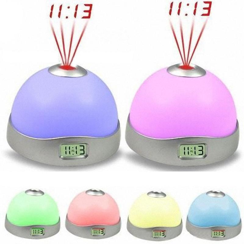 Creative Dynamic 7 Color Changing LED Star Night Light Magic Clock Projector