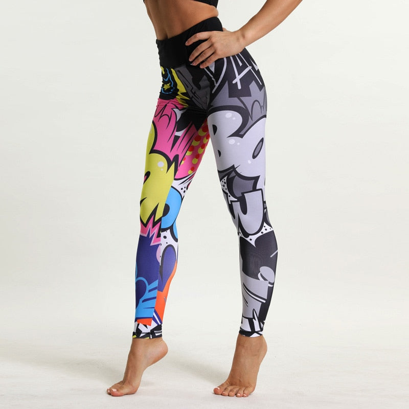 Women's Cartoon Print Jogger Fitness Leggings