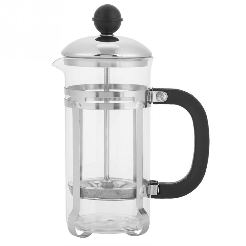350ml Stainless Steel Glass Hollow Cafetiere French Filter Tea Coffee Pot Press Plunger