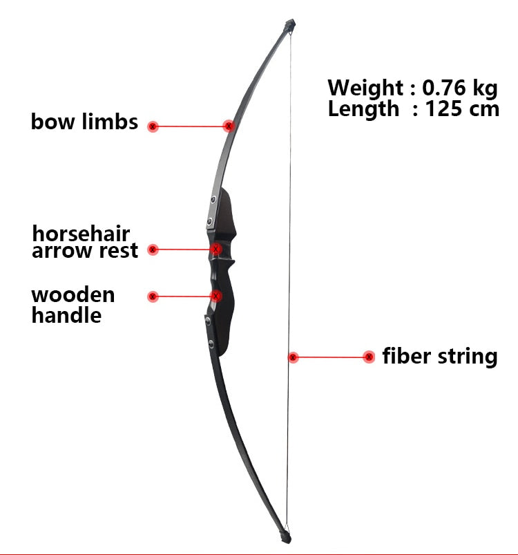 Traditional 40 lbs Right Hand Recurve Hunting Bow