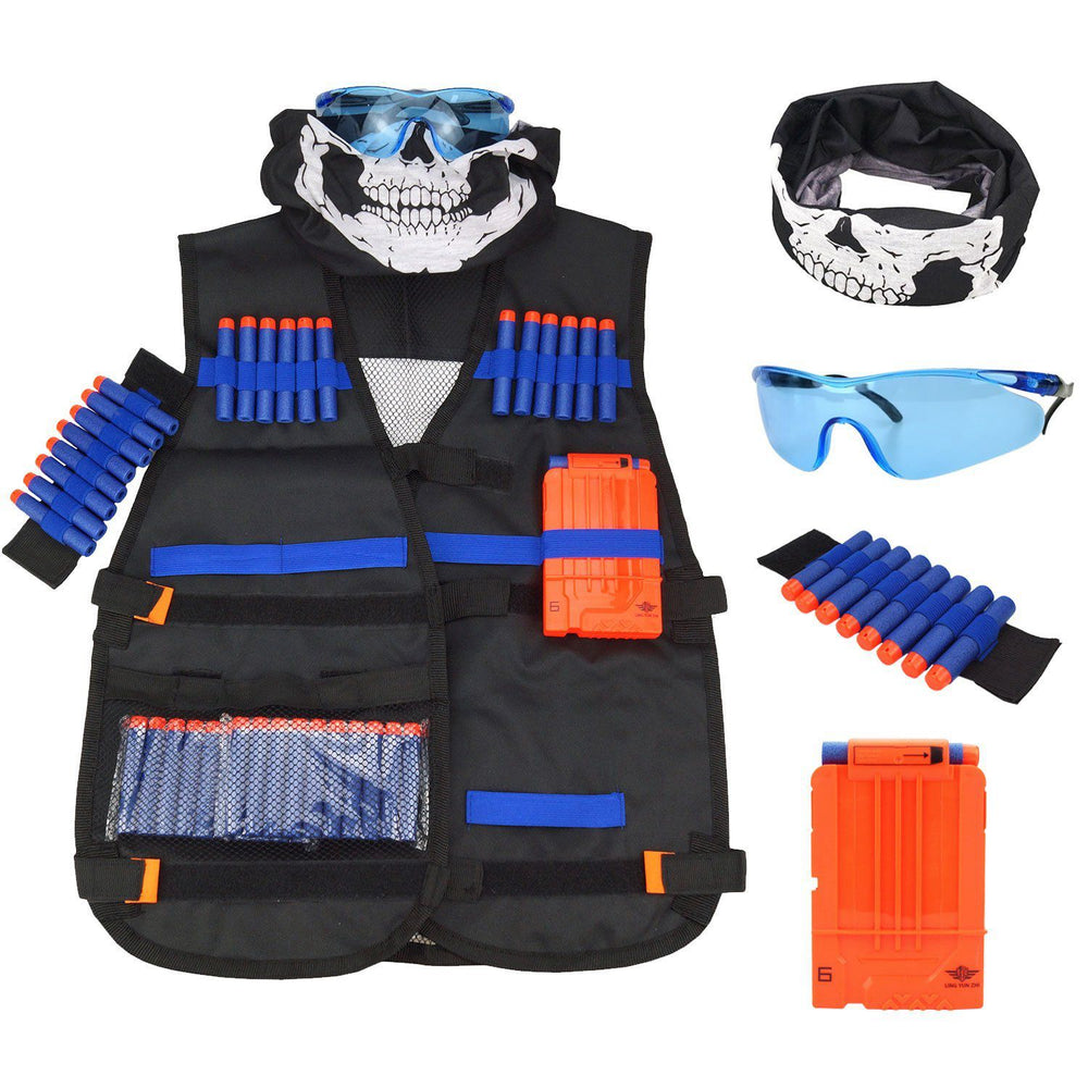 Kids Tactical Elite Nerf N-Strike Ammo Holster Vest with Accessories