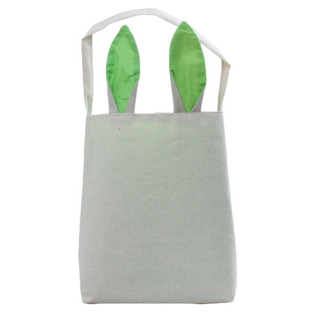 Storage Box Cotton/Jute Easter Bunny Ear Bag  Holiday Tote Handbag Celebration Kid Gift Candy Rabbit Ear Shopping Bag