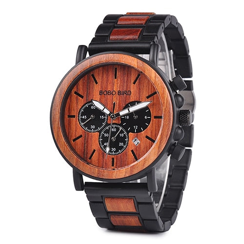 Men's Wooden Luxury Quartz Timepiece Watch