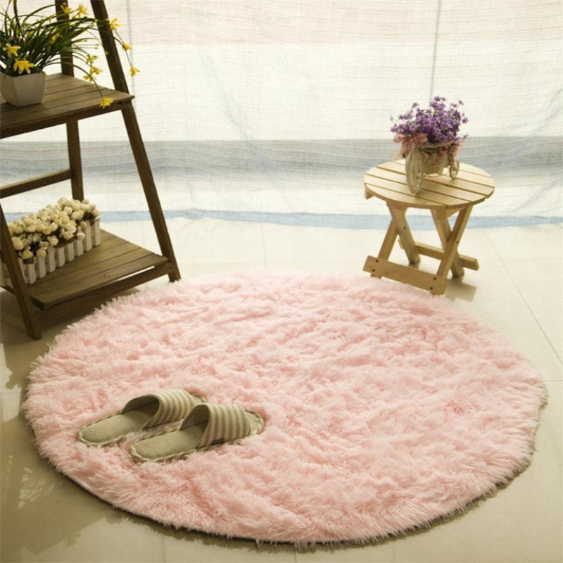 Circular Slip Resistant Decorative Floor Rug