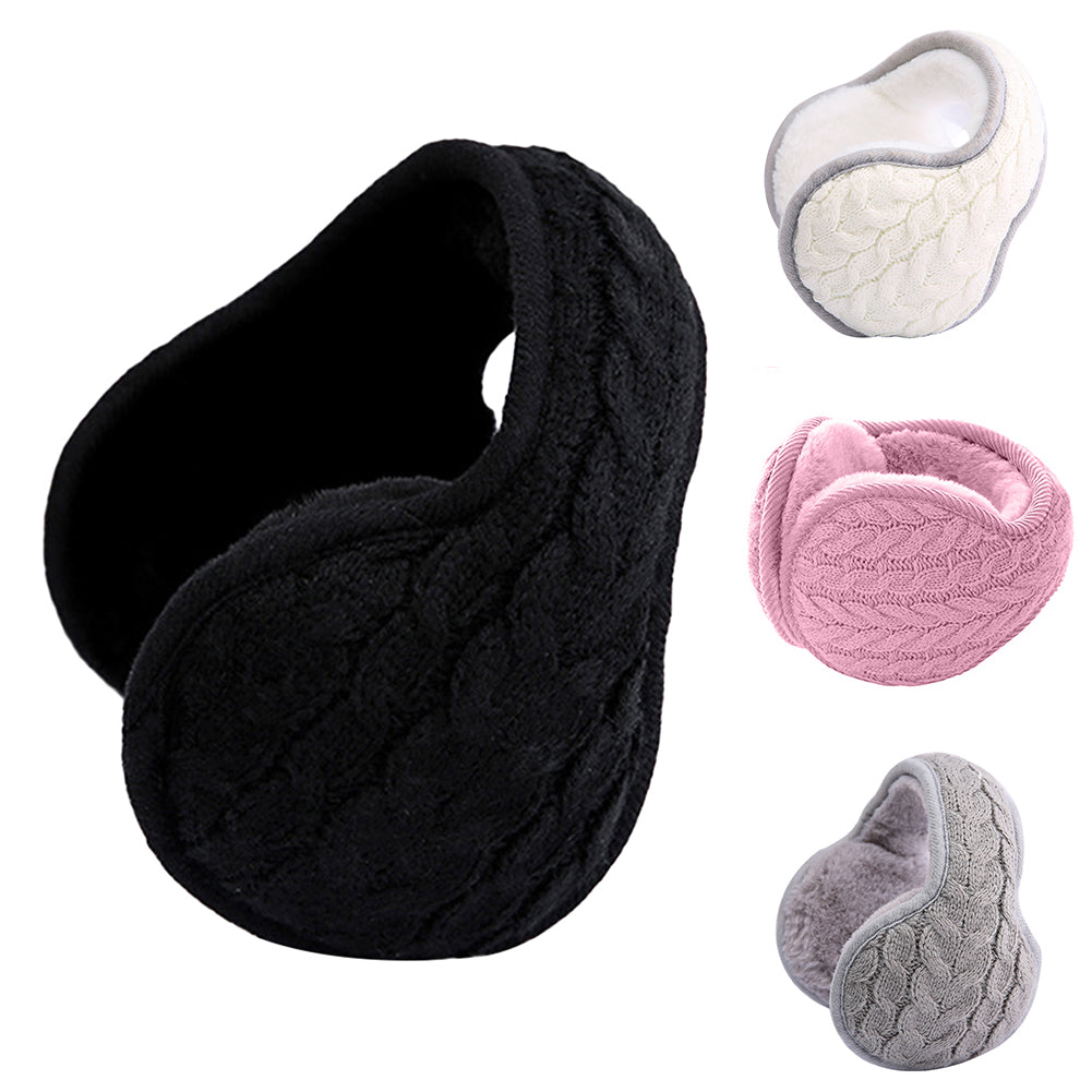 Unisex Ear Cover Plush Soft Winter Folding Warm Earmuff Solid Color Earwarmer