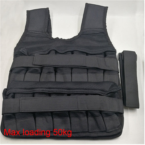 Adjustable Weight Vest 50kg 20kg 15kg Load Running Workout Training Waistcoat Sand Weighted Sandbag Vest Loading Weighted Vest