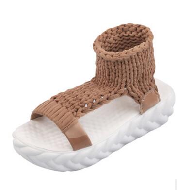 Women's Comfortable Wool Knit Wedge Sandal