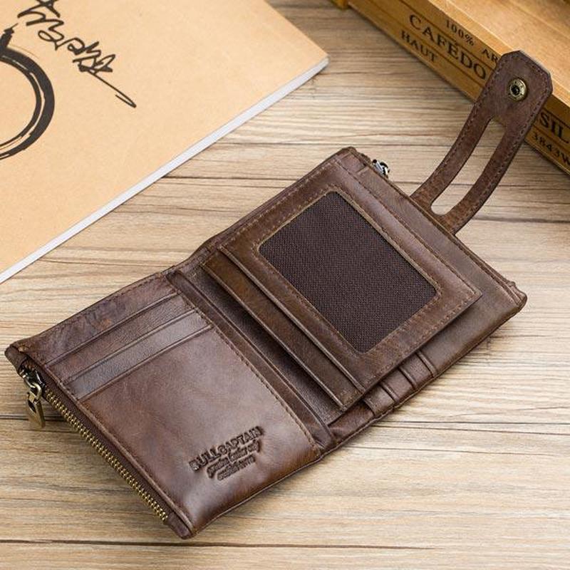 Men's Vintage Leather 14 Card Slot RFID Protection Wallet