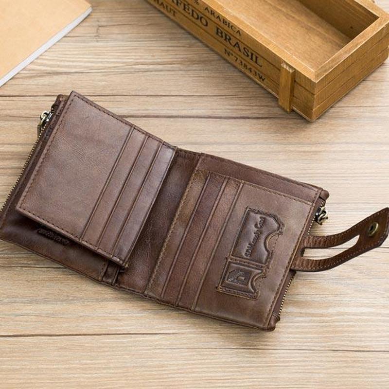 Men's Vintage Leather 14 Card Slot RFID Protection Wallet