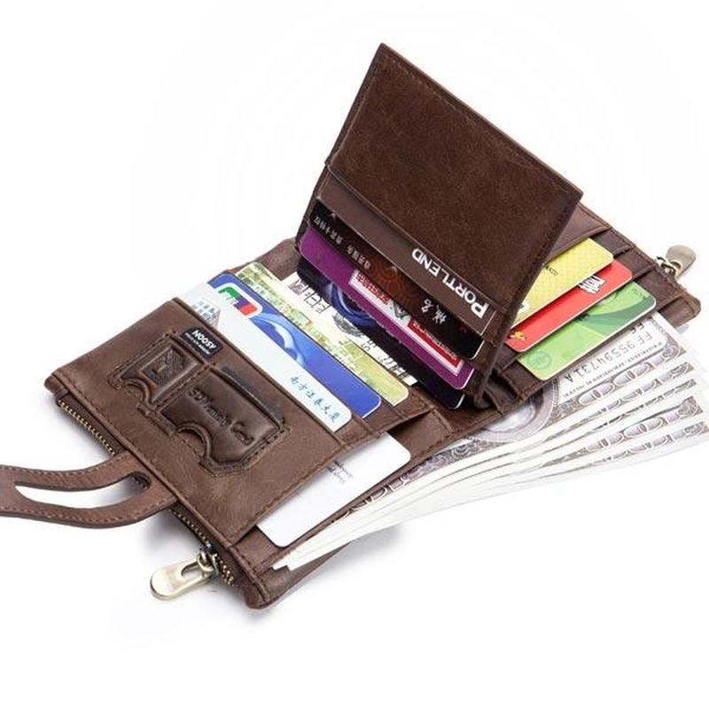 Men's Vintage Leather 14 Card Slot RFID Protection Wallet