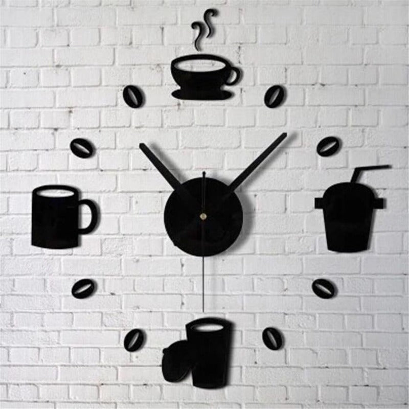 Modern Home Coffee Themed Wall Clock