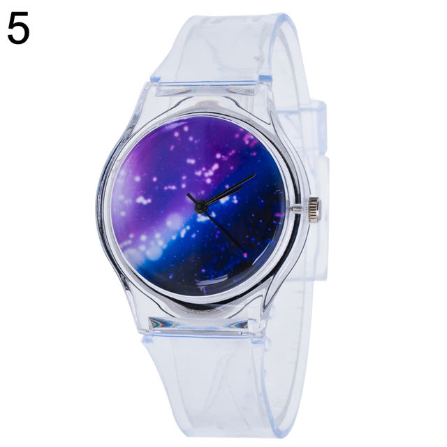 Clock Kids Women Colorful Silicon Dial Jelly Quartz Analog Wrist Watch