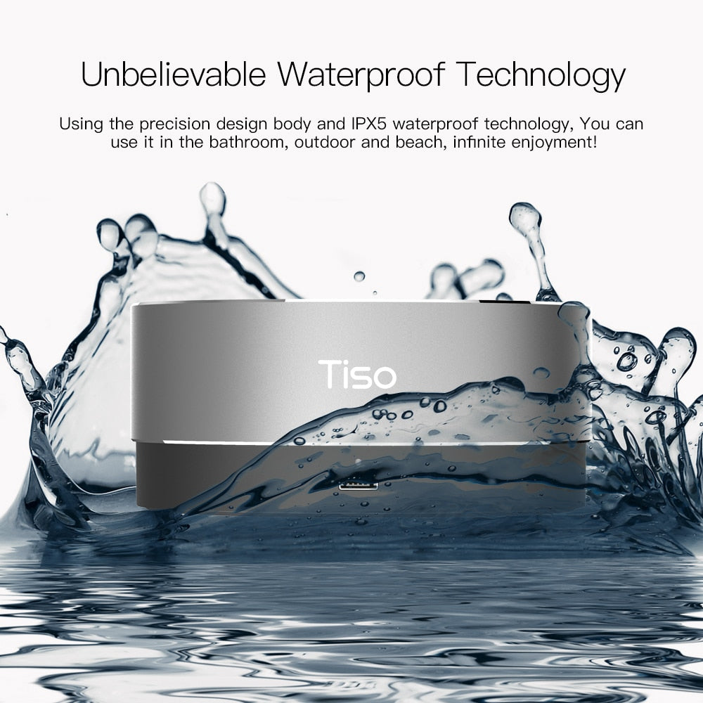 T-10 Portable Bluetooth IPX5 Waterproof Loudspeaker with Mic