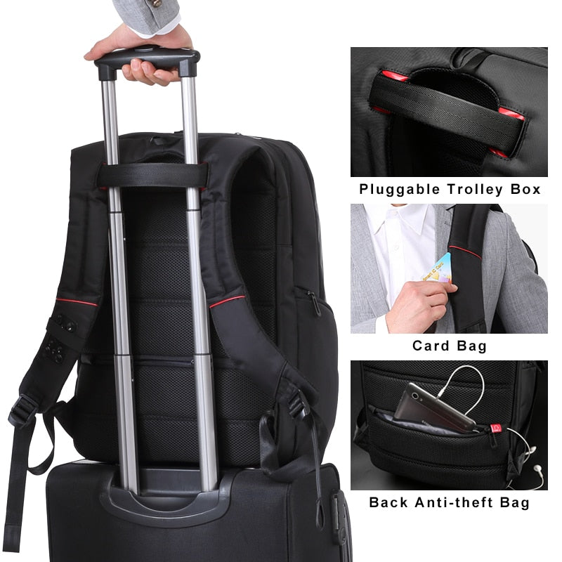 Anti-Theft USB Charger Port Laptop Backpack