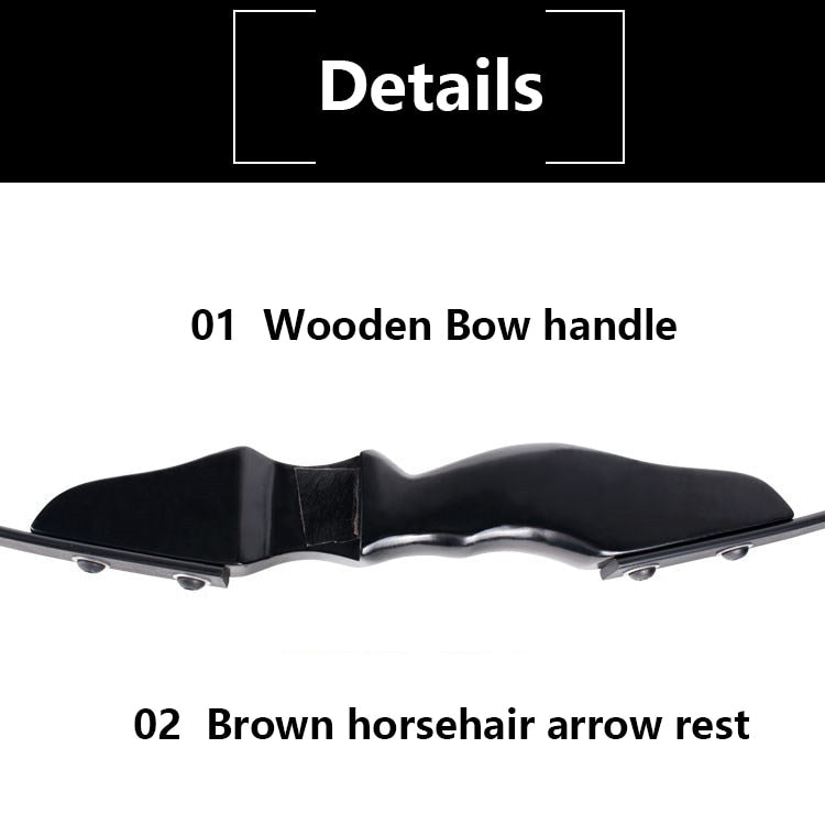 Professional Wooden Recurve Right-Handed Archery Bow