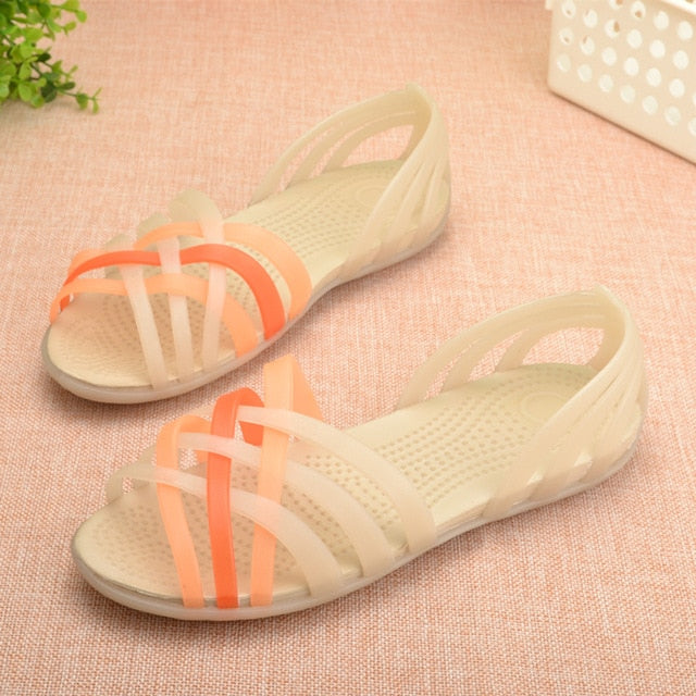 Women's Flat Jelly Slip-On Summer Sandals