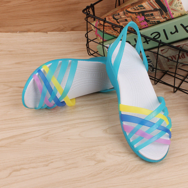 Women's Flat Jelly Slip-On Summer Sandals