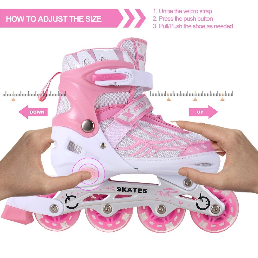 Kids Adjustable Flash In-line Roller Skates